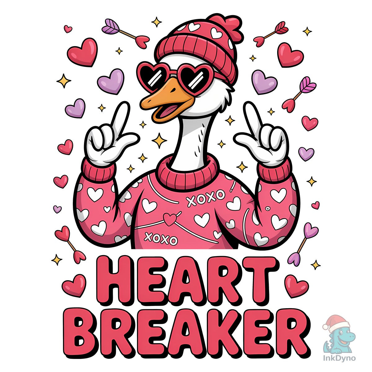 Silly Goose Love Vibes Valentine Tee