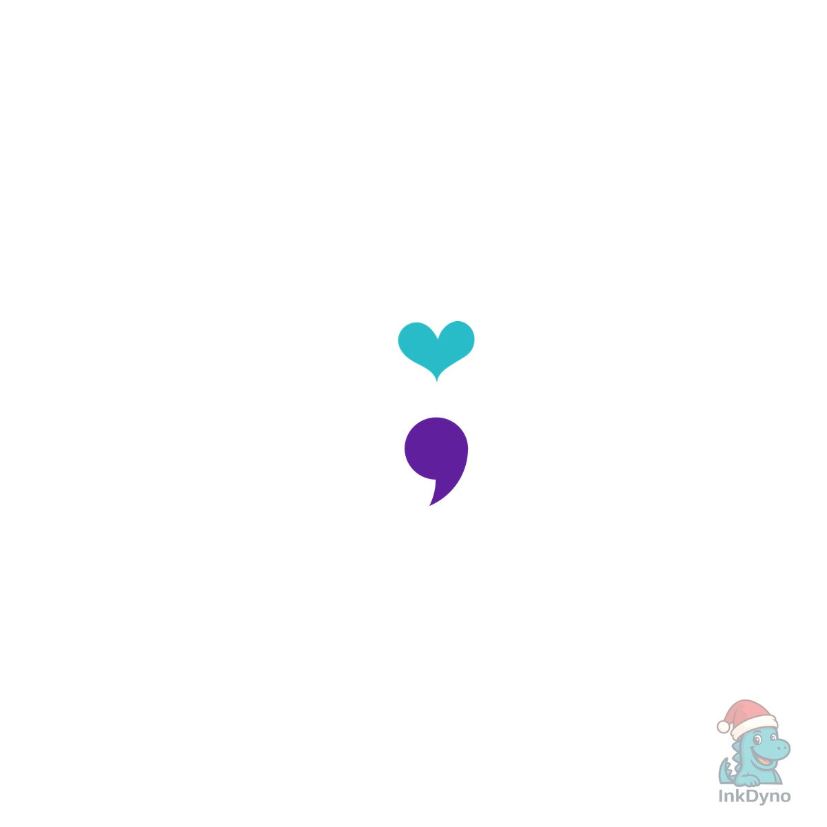 Mental Health Heartbeat Semicolon