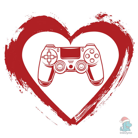 Valentine Gaming Gamer Heart Controlle - DTF Transfer