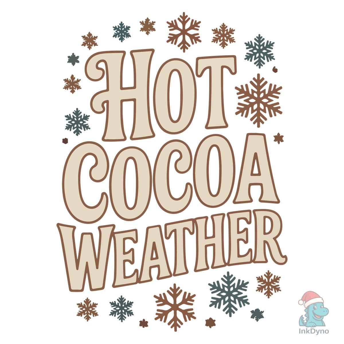 Hot Cocoa Weather Winter T-Shirt Design