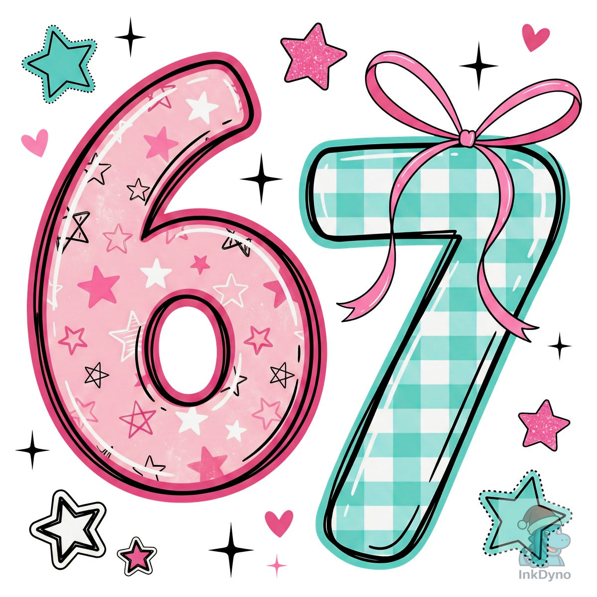 Pastel Pink Teal 67 Valentine Design