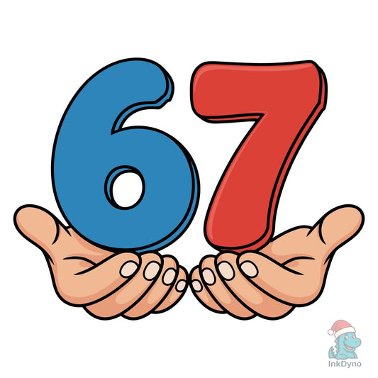 Six Seven 67 Hands Funny 6 7 Meme - DTF Transfer