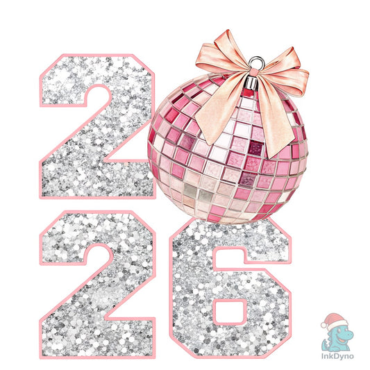 Pink Coquette New Year 2026 Retro - DTF Transfer