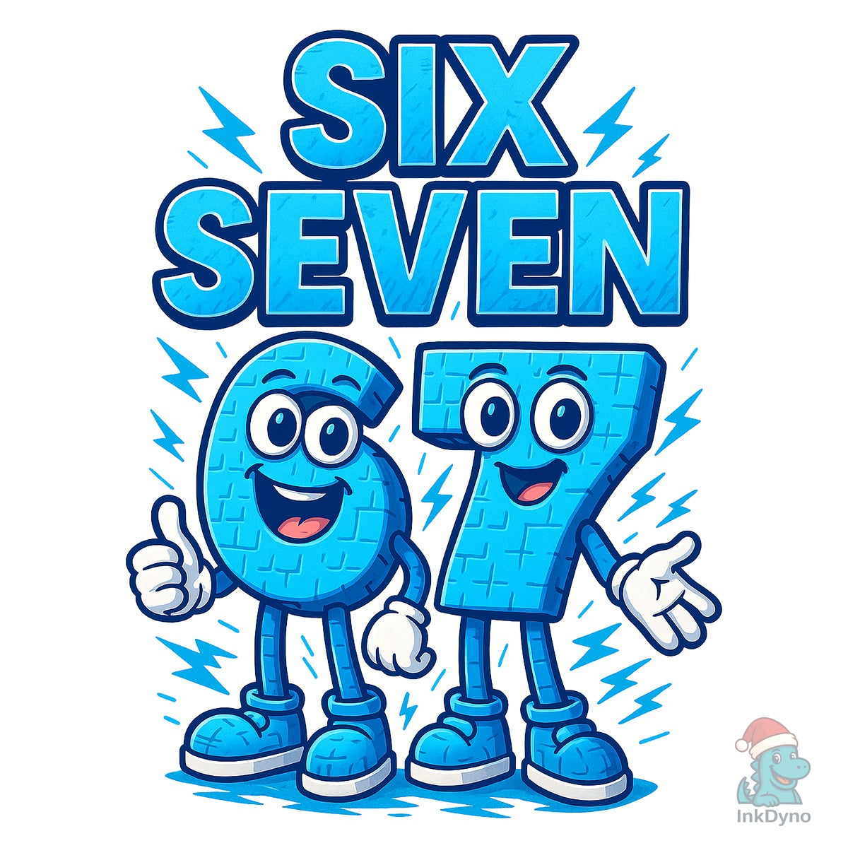 Six Seven 67 Cartoon Number