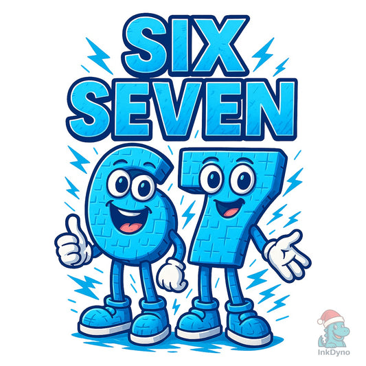 Six Seven 67 Cartoon Number - DTF Transfer