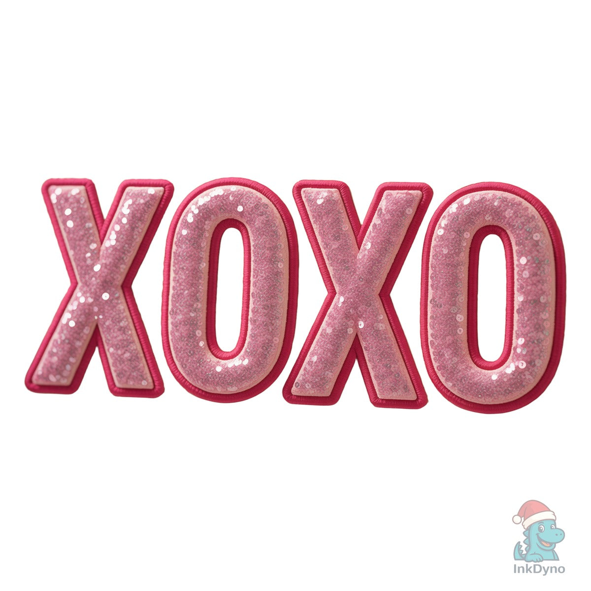 Faux Embroidery Pink XoXo
