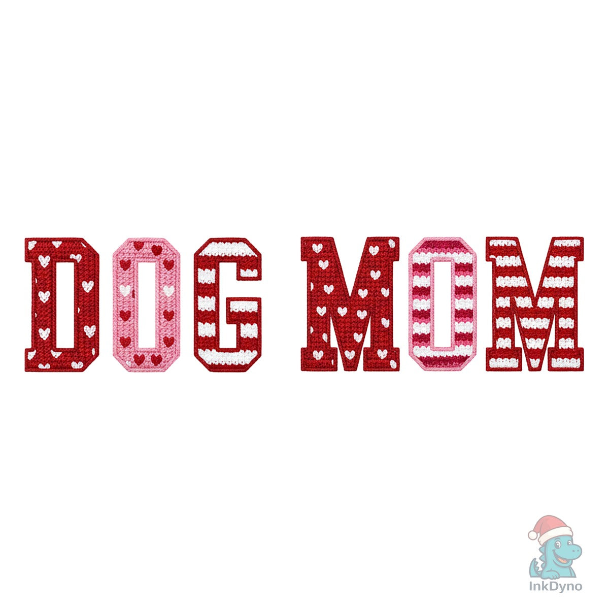Faux Yarn Valentine Dog Mom Latch Hook