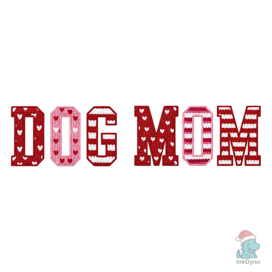 Faux Yarn Valentine Dog Mom Latch Hook - DTF Transfer