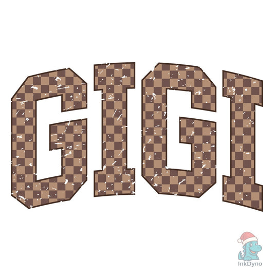 Gigi Retro Checkered Gigi Grandma - DTF Transfer