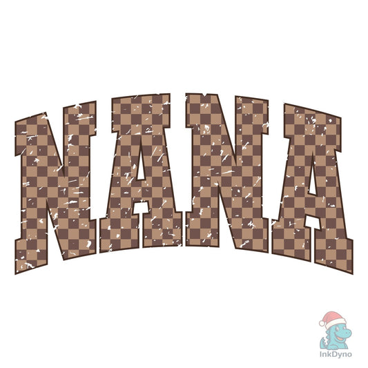 Nana Retro Checkered Nana Grandma - DTF Transfer