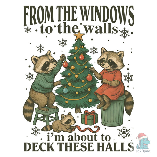Raccoon Christmas - DTF Transfer