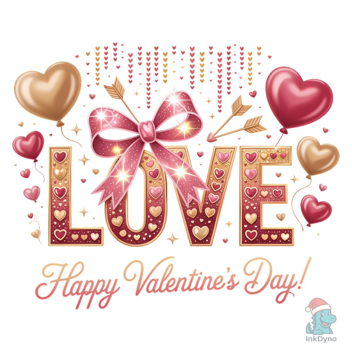 Valentine Glitter Love Valentine