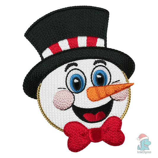 Funny Yarn Faux Embroidery Snowman - DTF Transfer