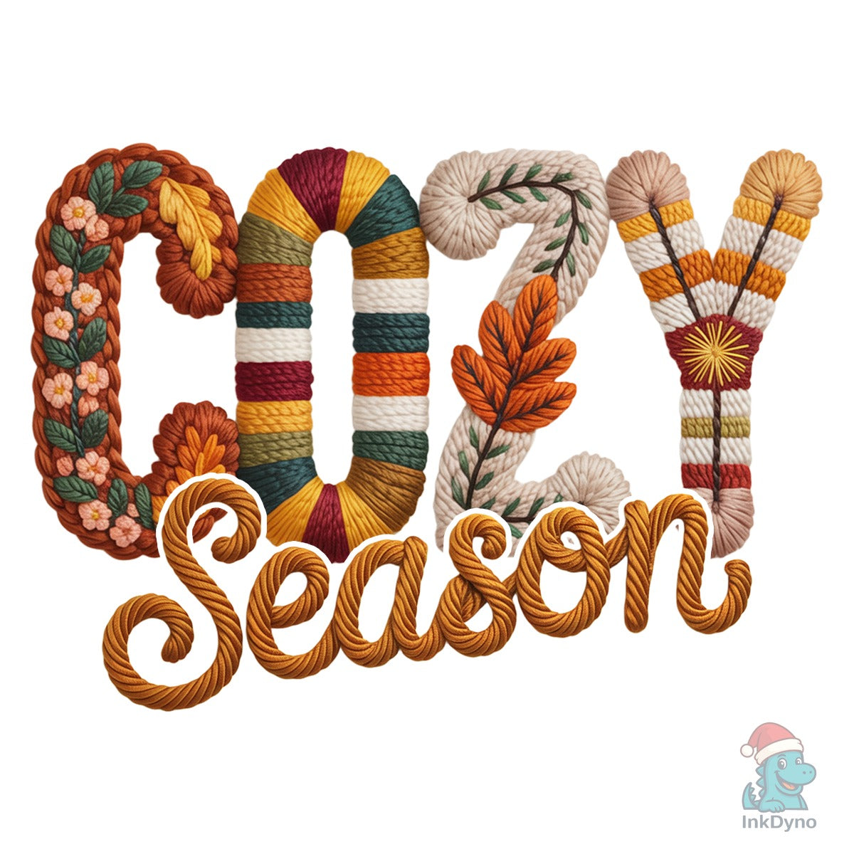 Preppy Cozy Season Faux Yarn Thankful