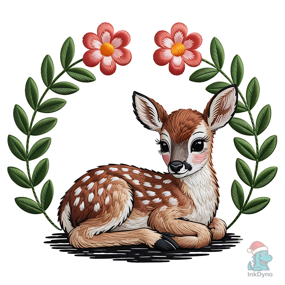 Cute Baby Deer Embroidery