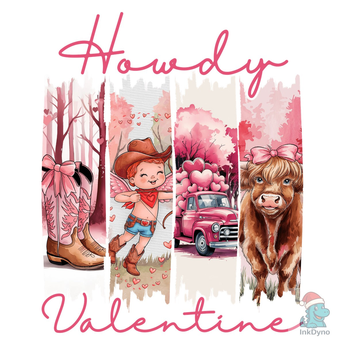 Howdy Valentine Western Pink Truck