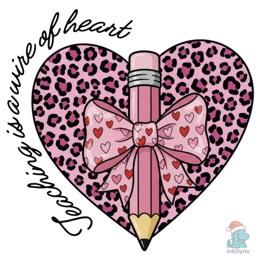 Leopard Heart Teacher Valentine - DTF Transfer