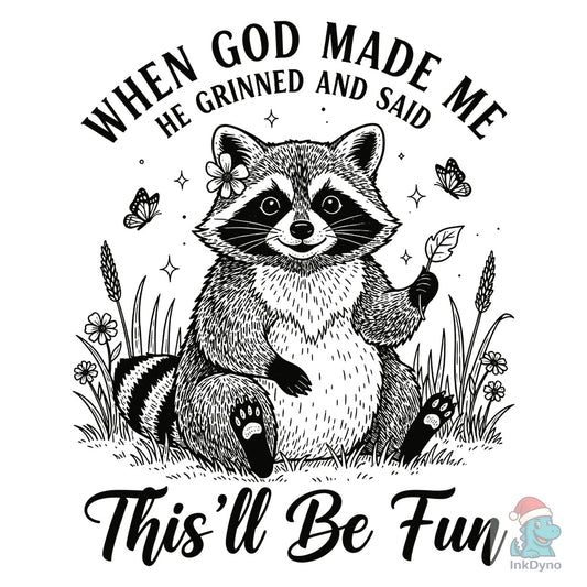 Christian Faith Retro Raccoon Humor - DTF Transfer