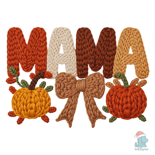 Faux Yarn Mama Thanksgiving Shirt - DTF Transfer