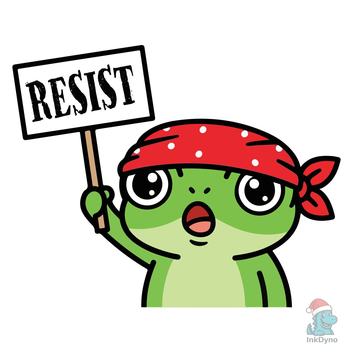 Resist Frog T-Shirt Design Vector