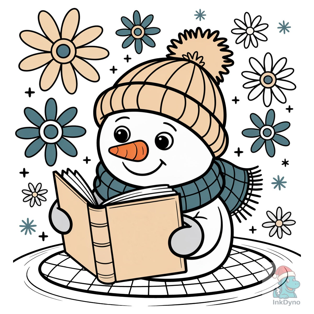 Christmas Book Snowman Funny