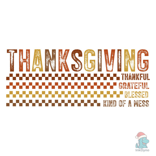 Thansgiving Thankful Grateful - DTF Transfer