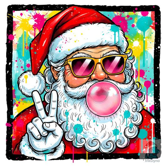 Vintage Santa Peach Christmas - DTF Transfer