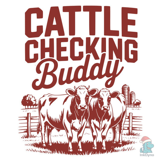 Cattle Checking Buddy Farm Kids - DTF Transfer