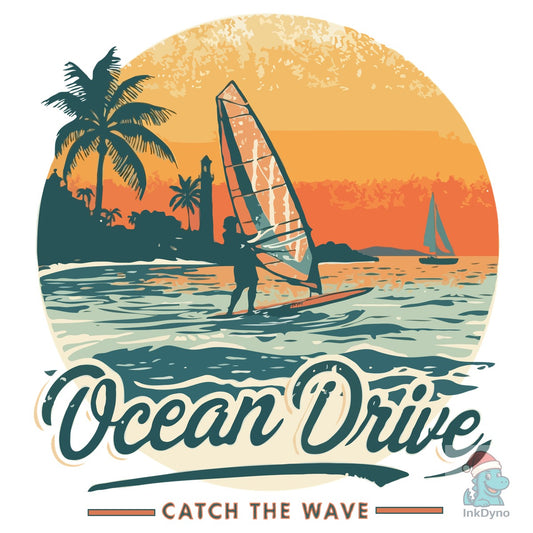 Elegant Ocean Drive T Shirt Design - DTF Transfer