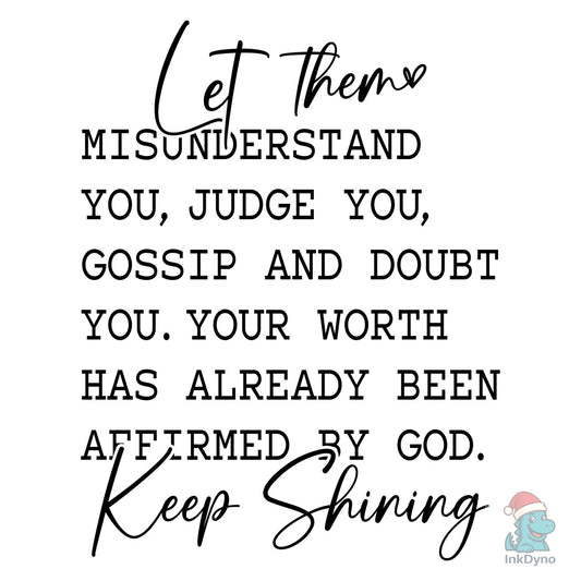 Let Them Christian Quote Inspiration - DTF Transfer