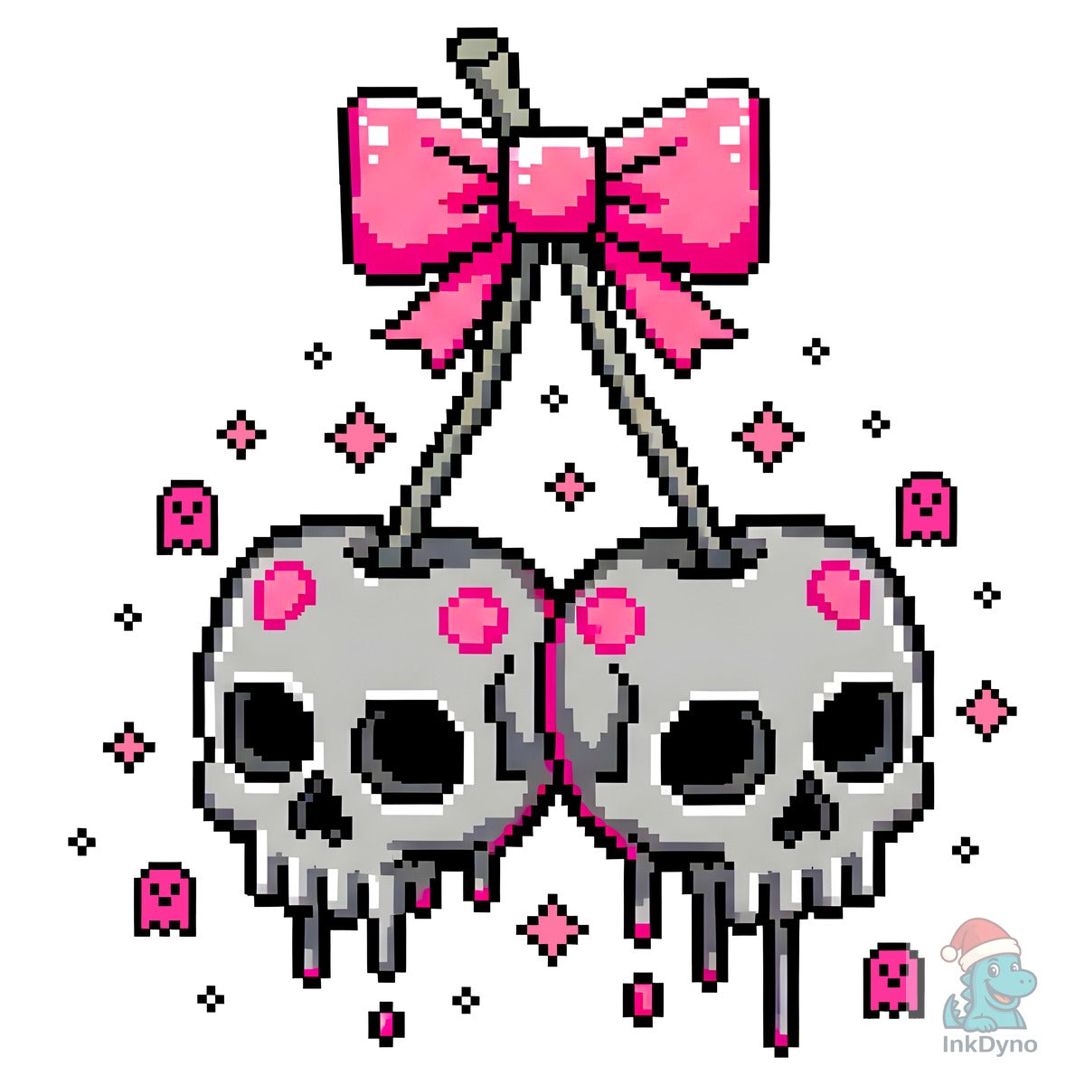 Funny Gaming Halloween Skull Cherries