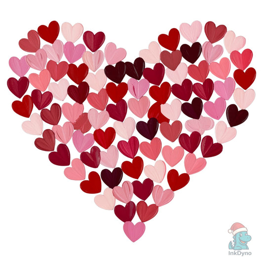 Painted Heart Valentine Love Shape - DTF Transfer