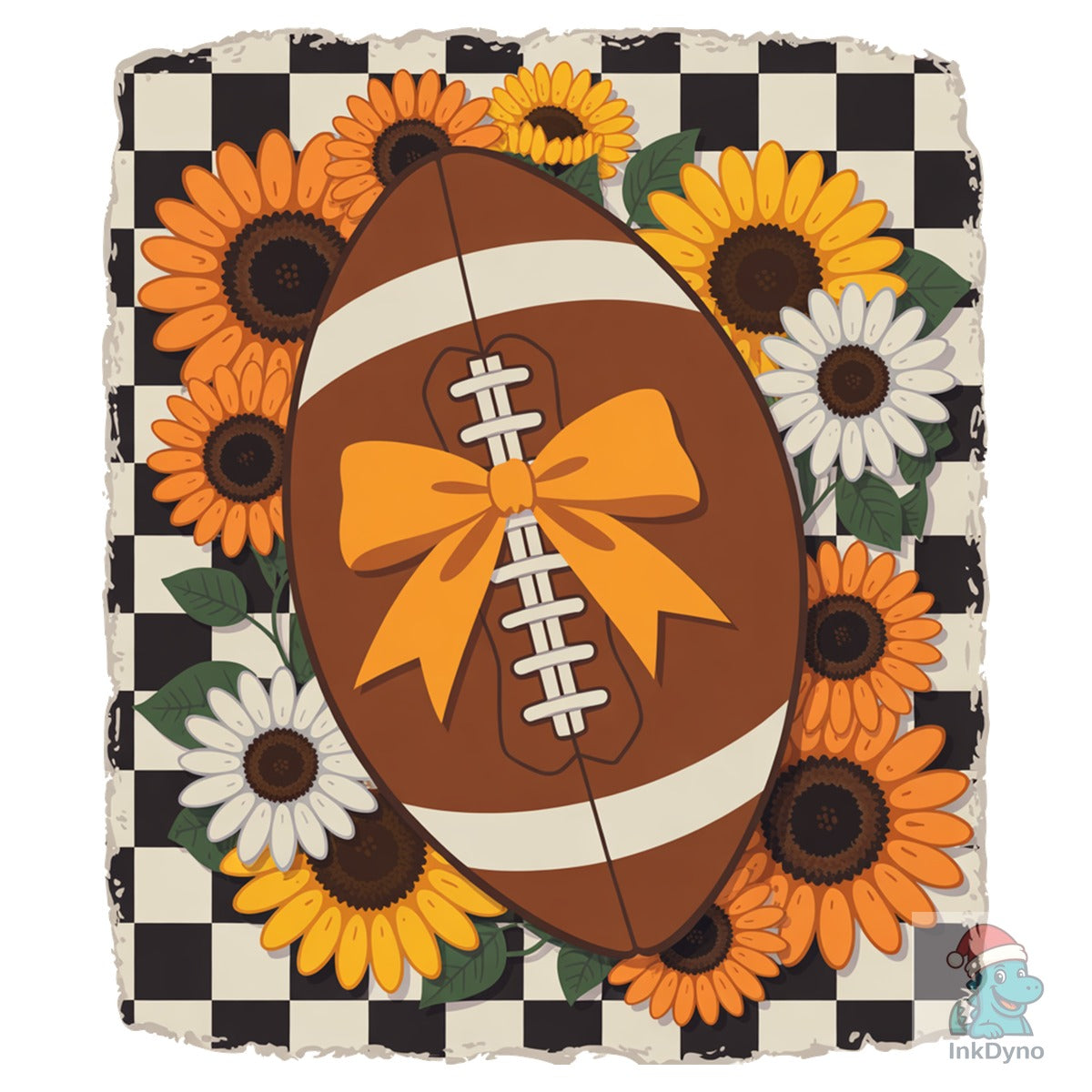 Hand Drawn Flowers Football