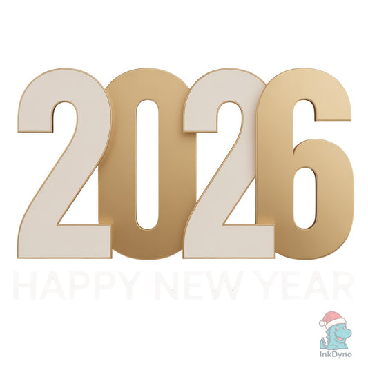 Happy New Year 2026 Gold Shirt - DTF Transfer