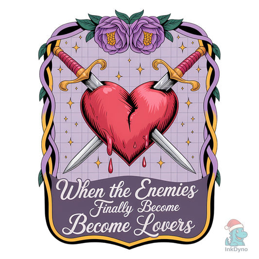 Enemies Lovers - Gothic Heart Swords - DTF Transfer