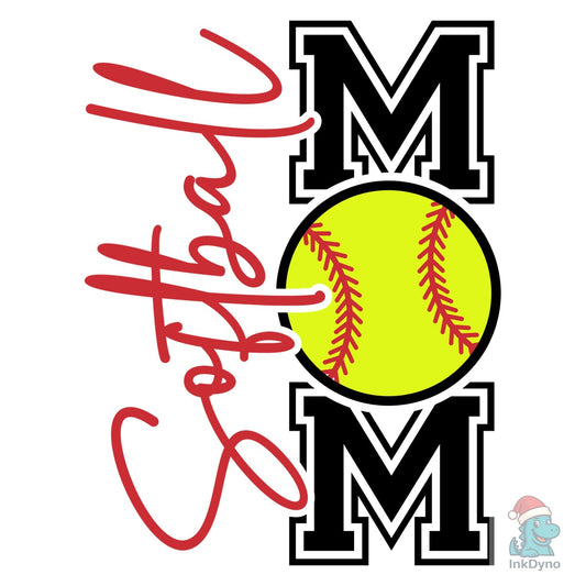 Softball Mom Front Back Shirt - DTF Transfer