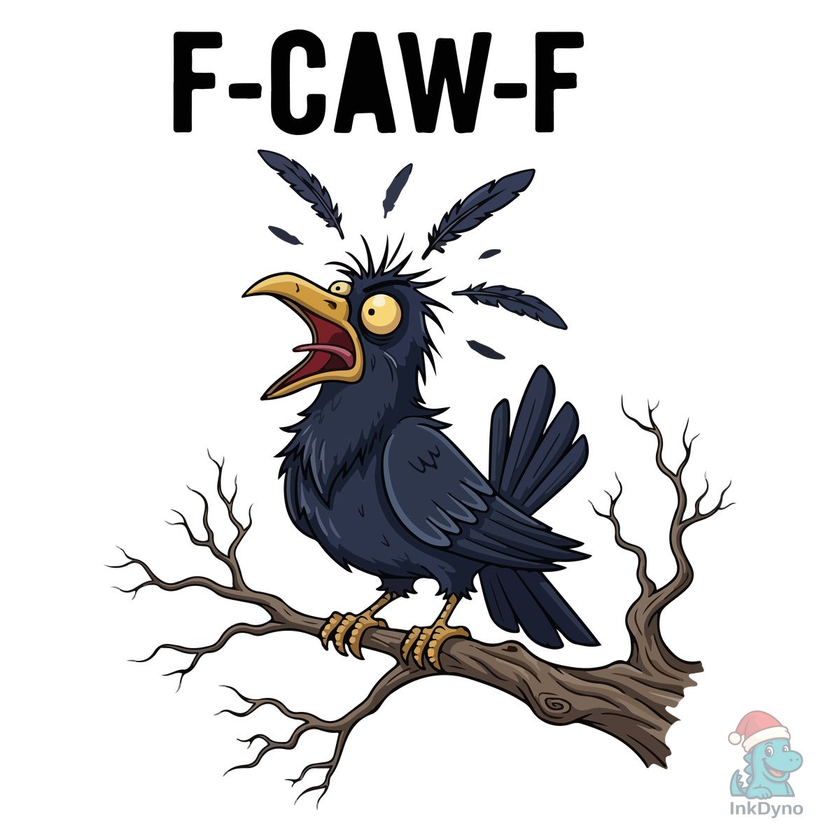 F-Caw-F Funny Chicken T-Shirt Design
