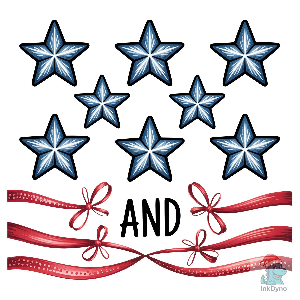 Patriotic Stars & Ribbons Design