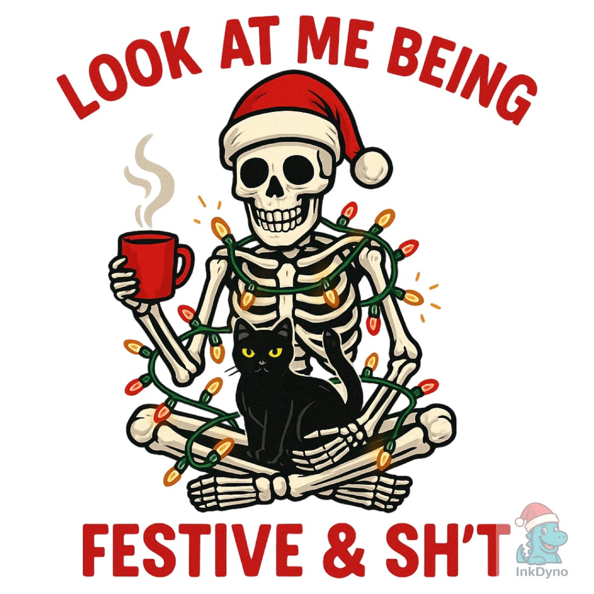 Funny Christmas Snarky Skeleton