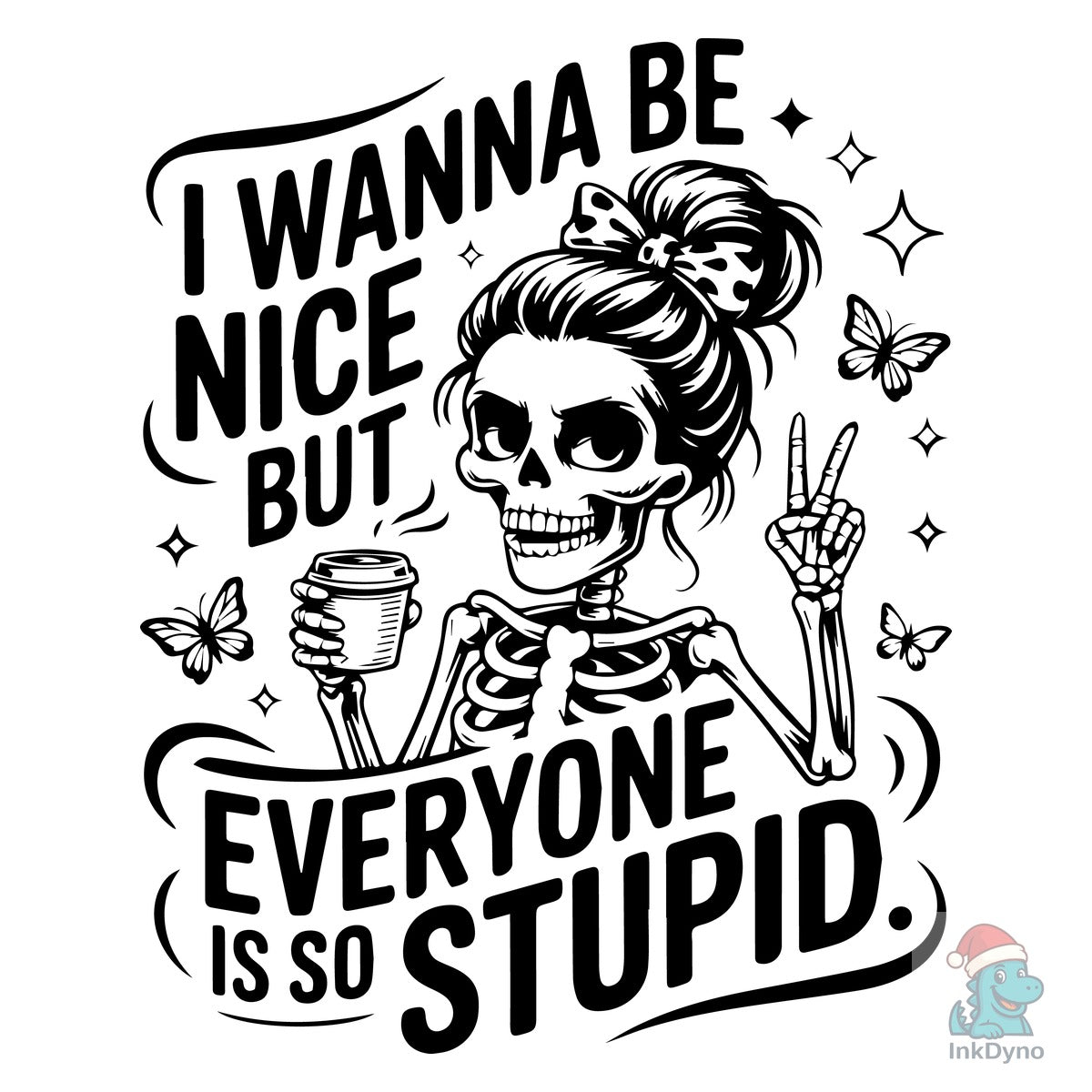 Girls Coffee Skeleton Antisocial Quotes