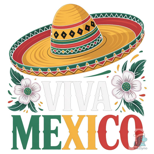 Mexico Viva Mexico Mexican Flag - DTF Transfer