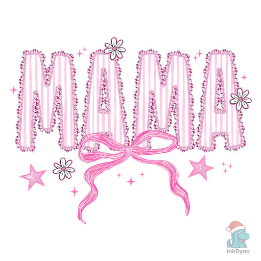 Preppy Mama Pink Coquette Daisy Floral - DTF Transfer