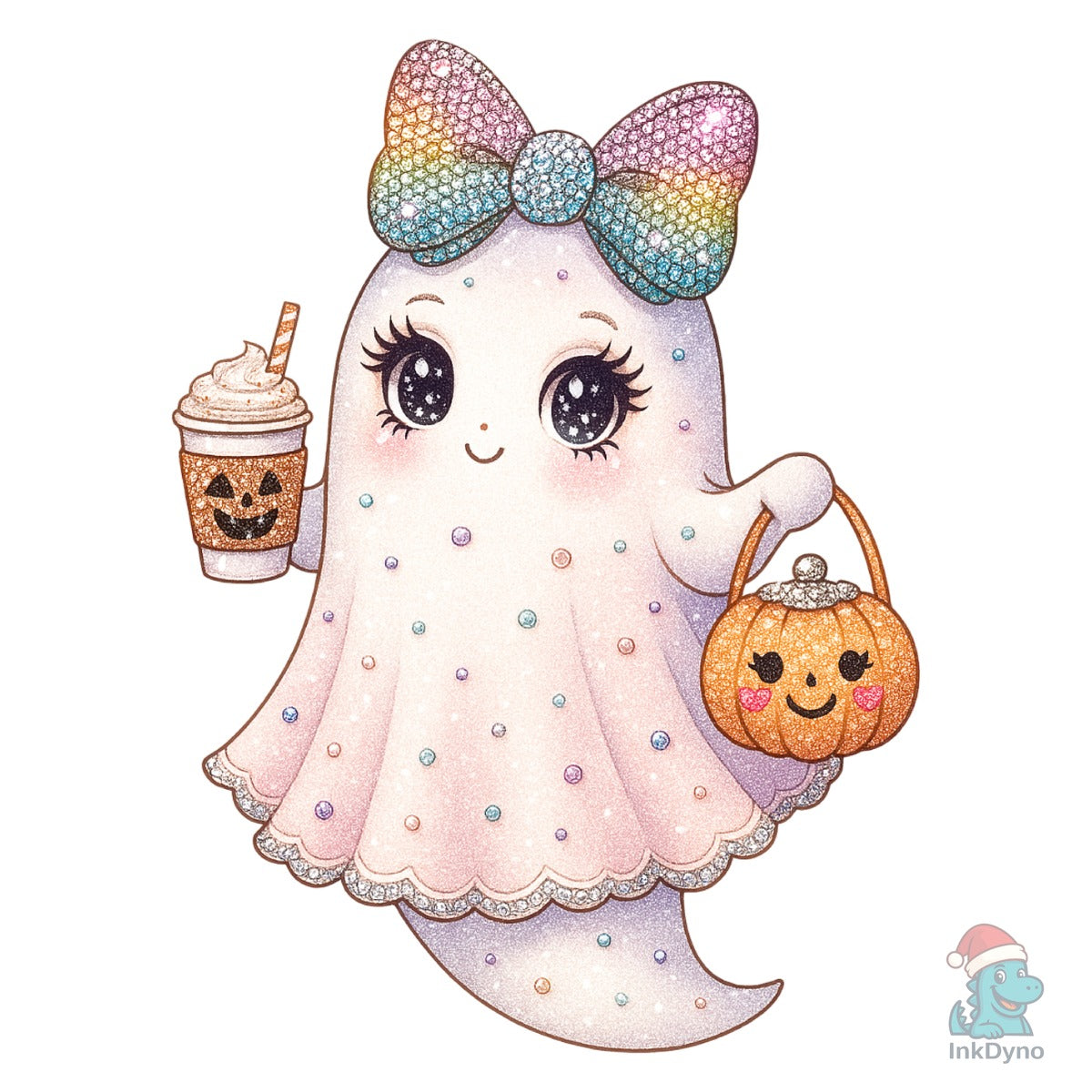 Rhinestones Coquette Ghost Halloween