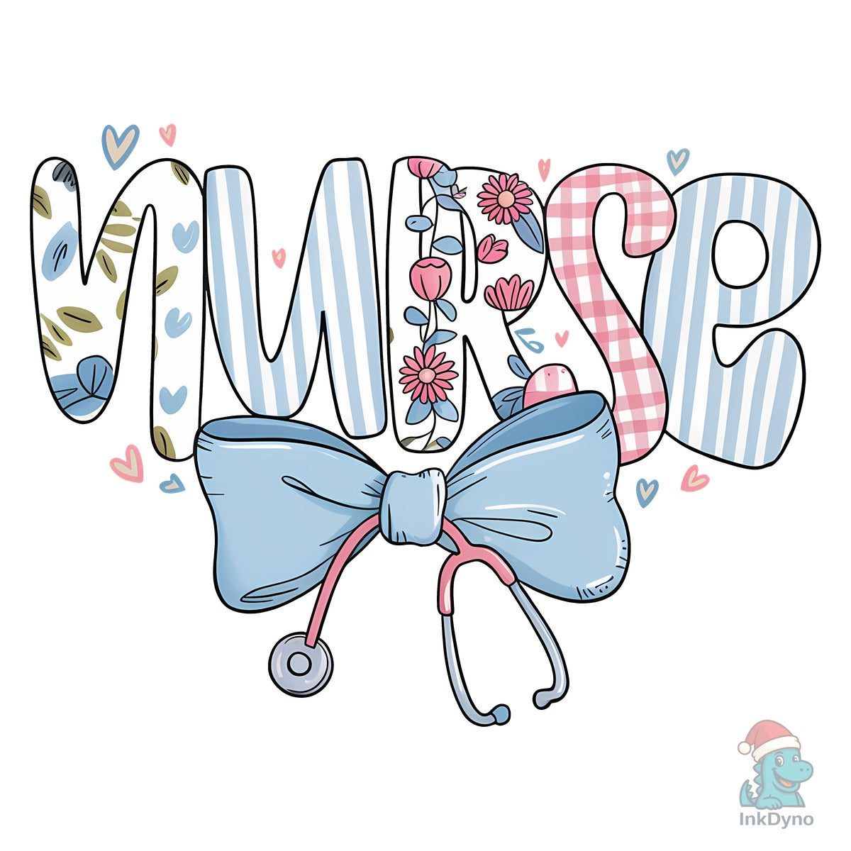 Preppy Nurse Coquette T-shirt Design