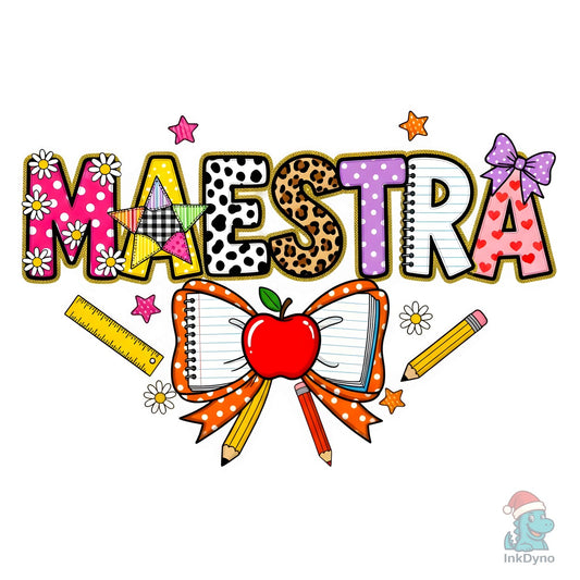 Maestra Coquette Bow Preppy - DTF Transfer