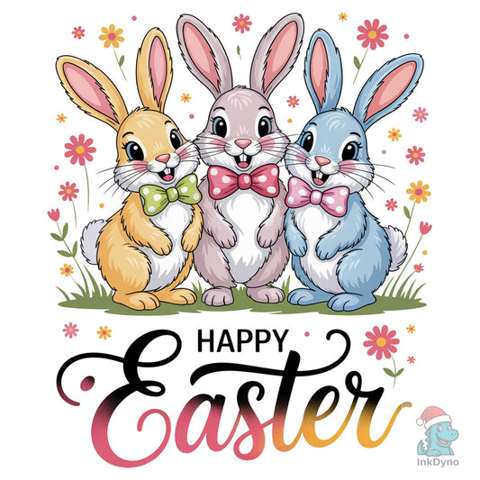 Happy Easter Coquette Easter Bunny - DTF Transfer