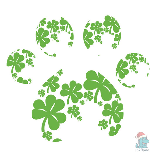 St. Patrick's Day Cat Shamrock Pattern - DTF Transfer