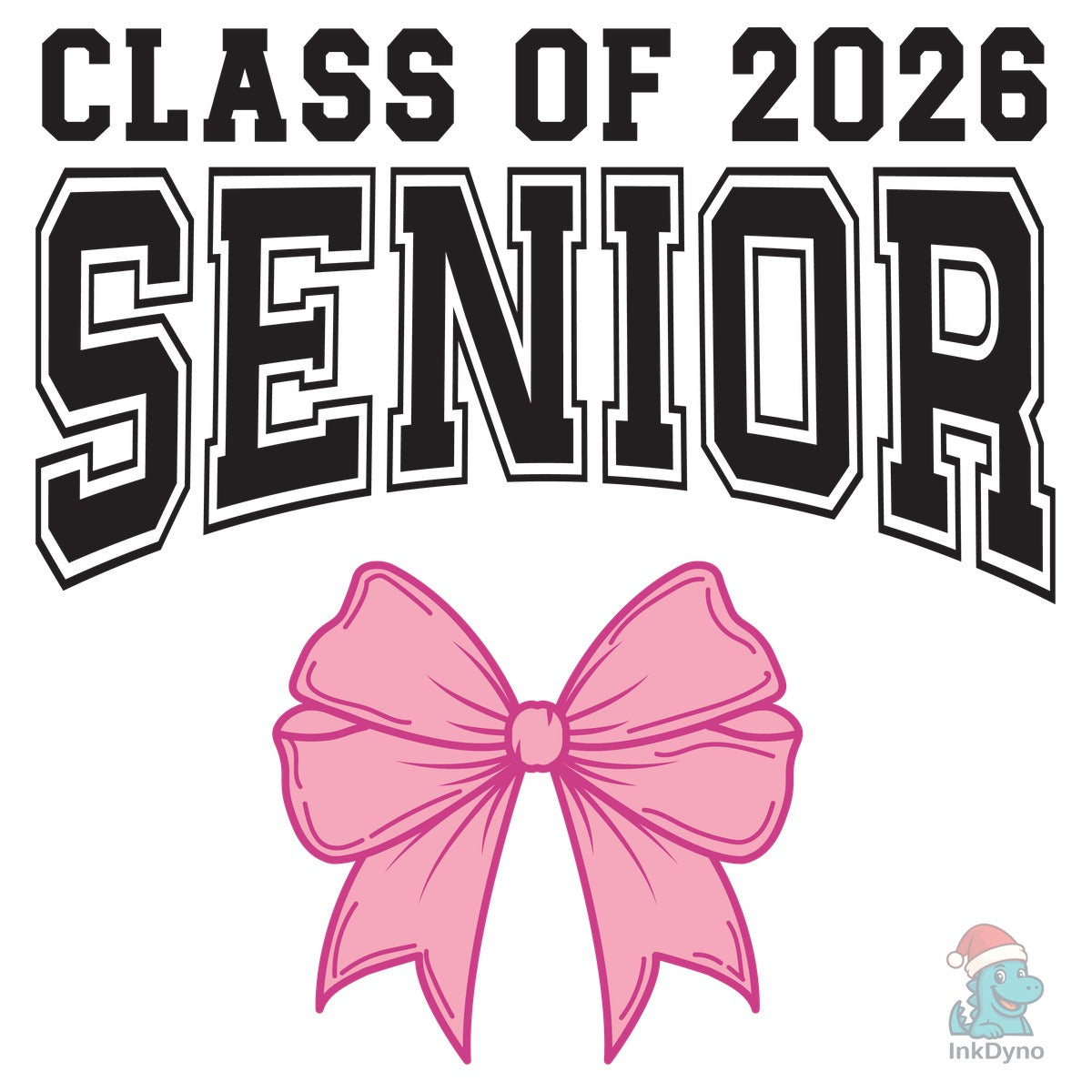 Coquette Senior Class of 2026 Pink Bow