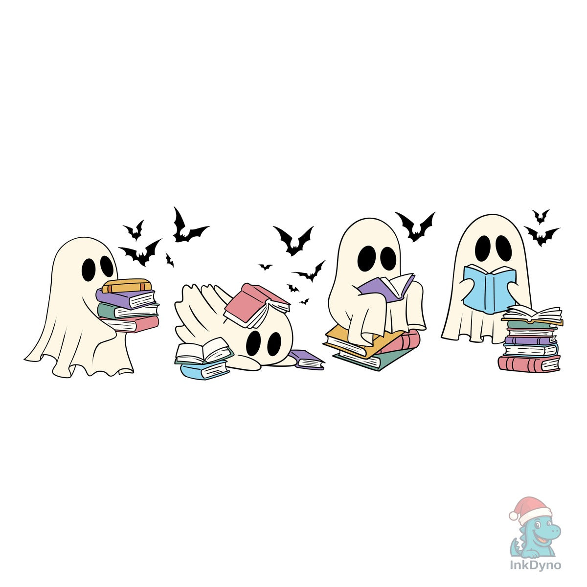 Bookish Ghosts Halloween Design