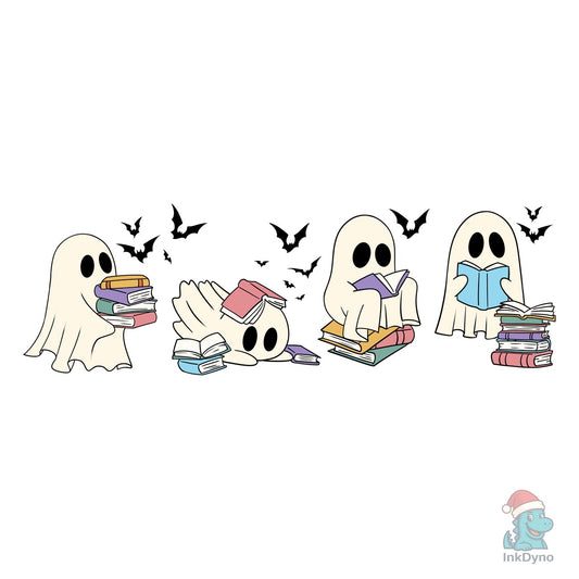 Bookish Ghosts Halloween Design - DTF Transfer